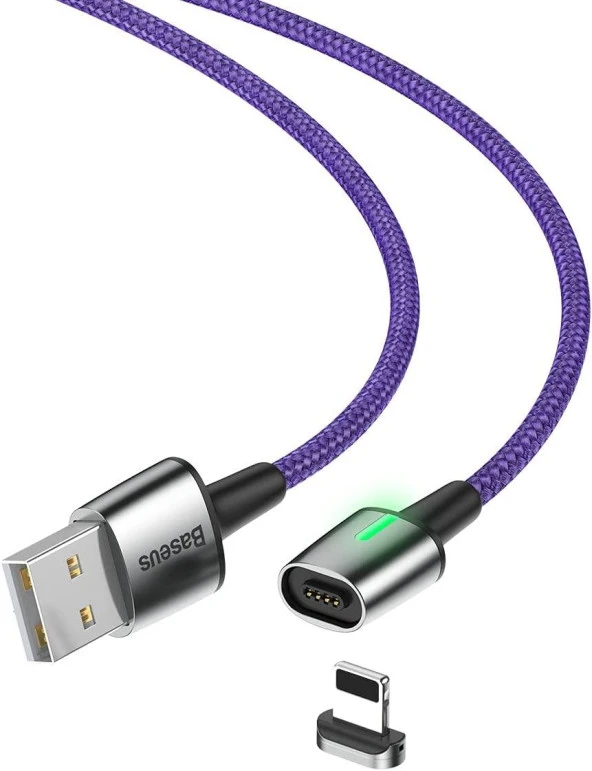 Baseus Zinc Magnetic Usb Kablo Şarj İPhone 7-8-XS-XR 2.4A 1 Metre - 4