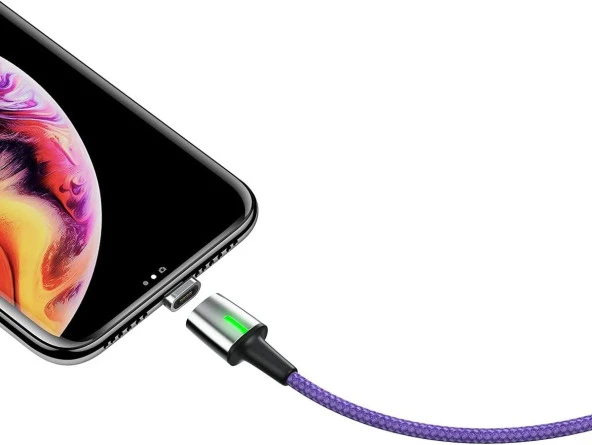 Baseus Zinc Magnetic Usb Kablo Şarj İPhone 7-8-XS-XR 2.4A 1 Metre - 5