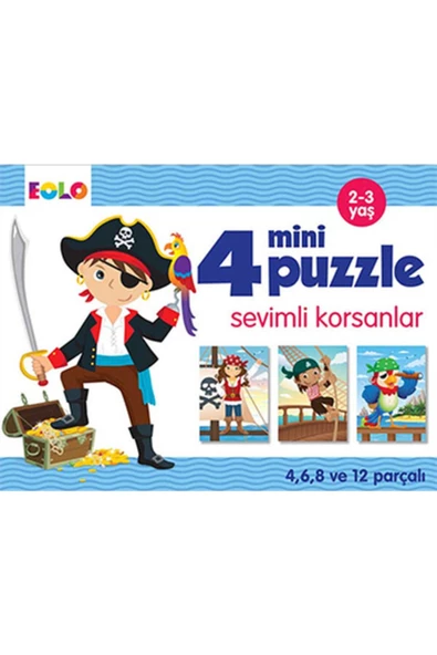 4 Mini Puzzle - Sevimli Korsanlar - Eolo Yayıncılık - Eolo Kolektif Kitabı