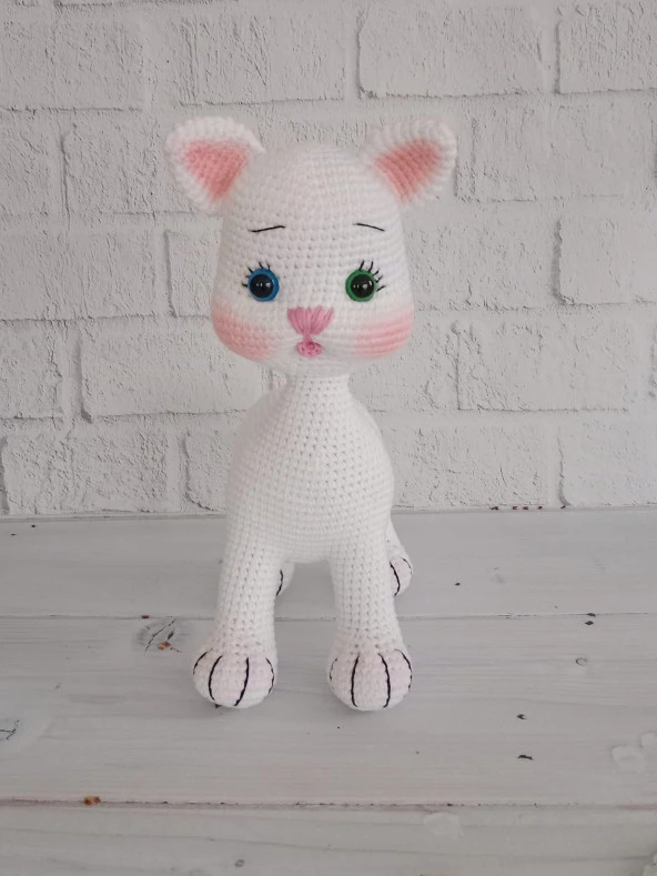 Tatlı Pisicik Amigurumi Organik Oyuncak - 1