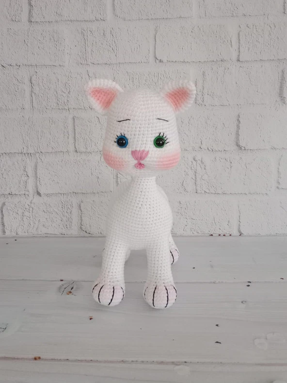 Tatlı Pisicik Amigurumi Organik Oyuncak - 2