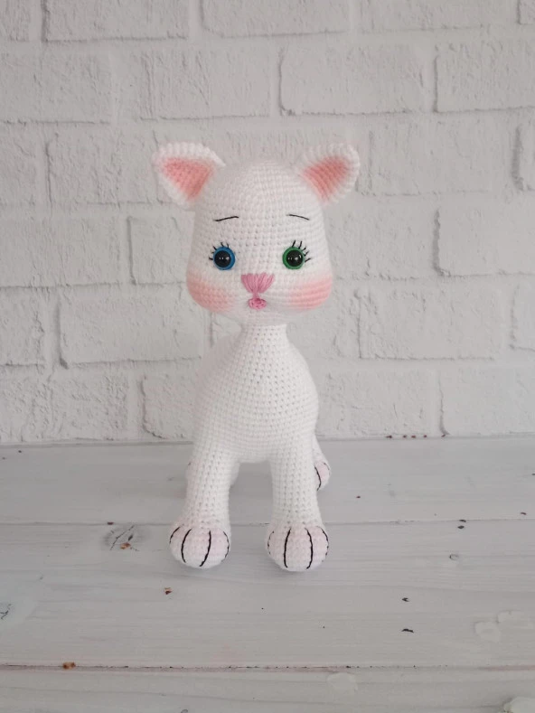 Tatlı Pisicik Amigurumi Organik Oyuncak - 3