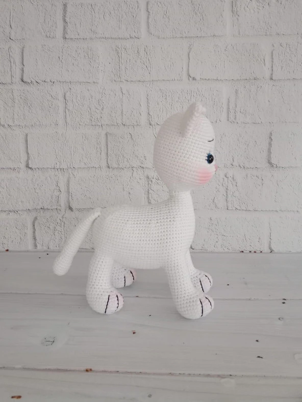 Tatlı Pisicik Amigurumi Organik Oyuncak - 6