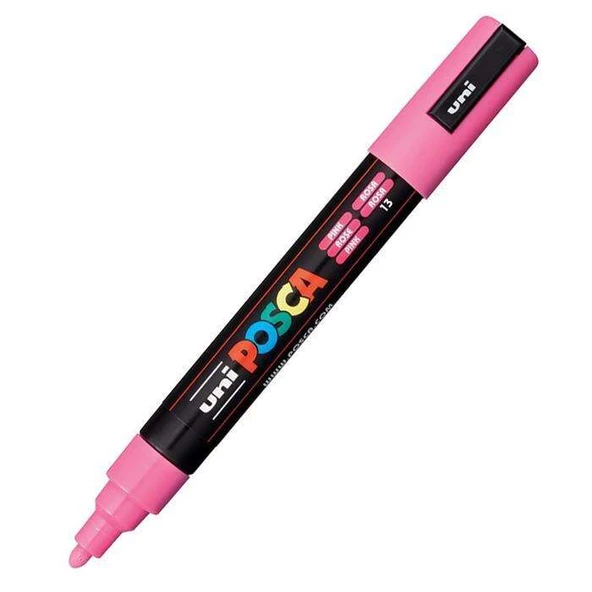Uniball Posca 1.8-2.5mm Yuvarlak Uçlu Poster Markörü Pembe (13) / PC5M
