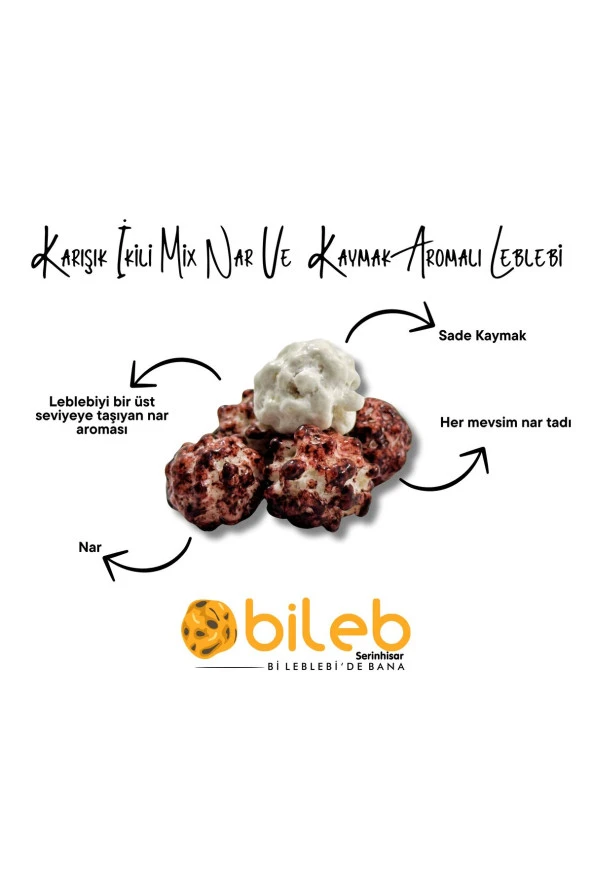 leblebi Karışık İkili Mix & Nar ve Kaymak Aromalı Leblebi & ( 250 ) GR