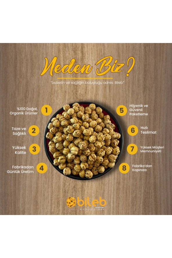 leblebi Kırık Leblebi (TUZLU) 750 Gr Cocukluğunuzun Leblebisi - 3