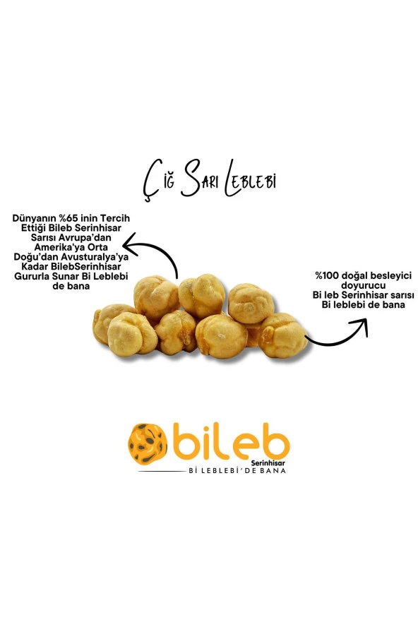 Çiğ Sarı Leblebi Meşhur Serinhisar Leblebisi 1 Kg