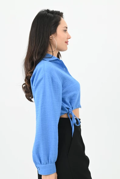 Kadın Crop Gömlek 1729-24 - 12