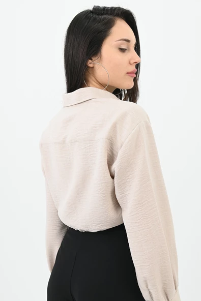 Kadın Crop Gömlek 1729-24 - 5