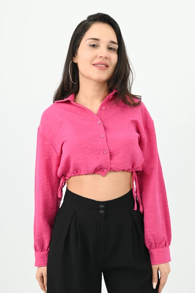 Kadın Crop Gömlek 1729-24 - 6