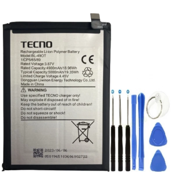 Tecno Camon 20/ Camon 20 Pro Pil Batarya BL-49OT+Tamir Set ürün görseli