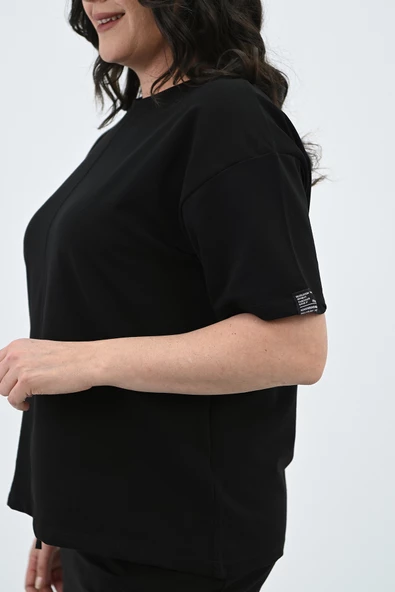 Kadın Büyük Beden Kol Detaylı Şortlu Takım 8101-24 - 5