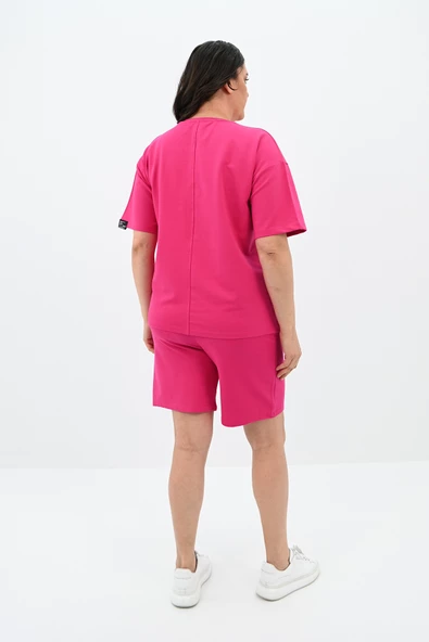 Kadın Büyük Beden Kol Detaylı Şortlu Takım 8101-24 - 12