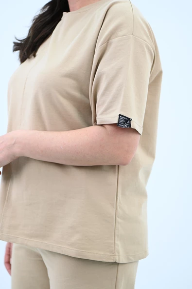 Kadın Büyük Beden Kol Detaylı Şortlu Takım 8101-24 - 9