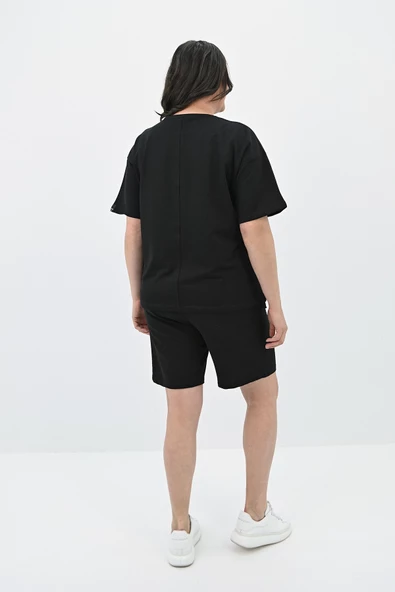 Kadın Büyük Beden Kol Detaylı Şortlu Takım 8101-24 - 4