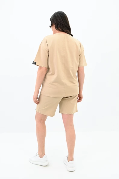 Kadın Büyük Beden Kol Detaylı Şortlu Takım 8101-24 - 8