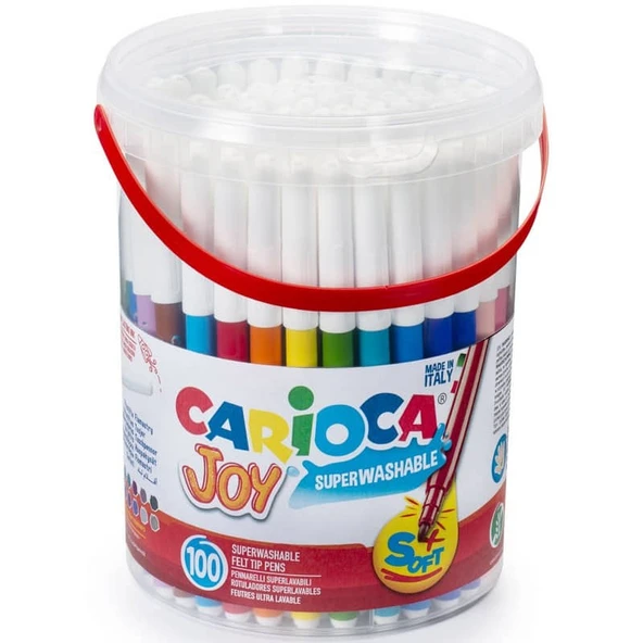 Carioca Joy Süper Yıkanabilir Keçeli Boya Kalemi 100'lü Kova