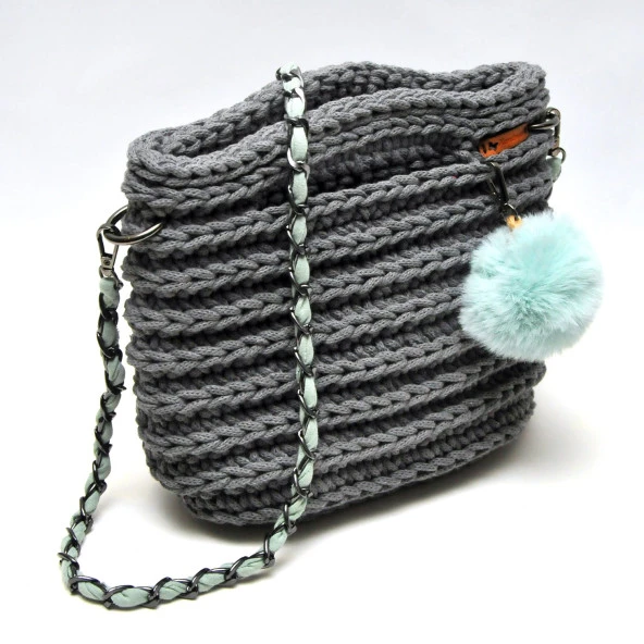 Handmade Makrome İp Tasarım Çanta - 2