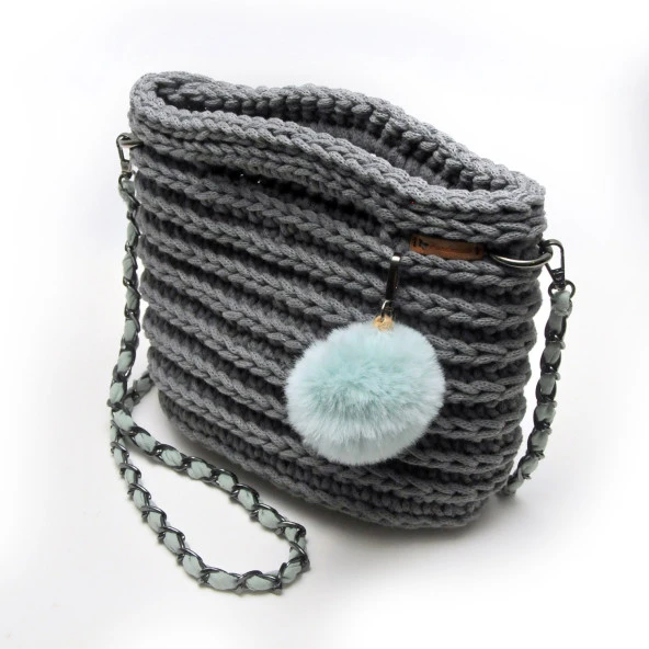 Handmade Makrome İp Tasarım Çanta - 3