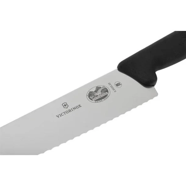 Victorinox 22cm Tırtıklı Dilimleme Şef Bıçağı Siyah 5.2033.22 - 5