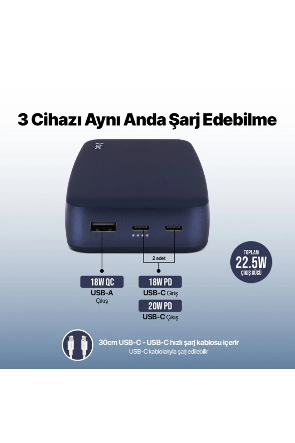 Ttec 2BB212L ChargeUp Pro 20.000 mAh PD 20W Taşınabilir Hızlı Şarj Aleti / Powerbank - 3