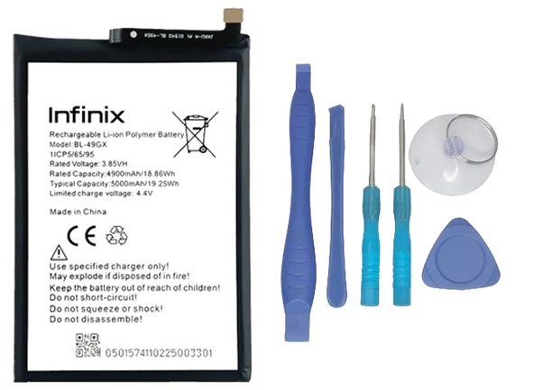 Infinix SMART 5 Batarya Pil Sıfır Orijinal + TAMİR SETİ