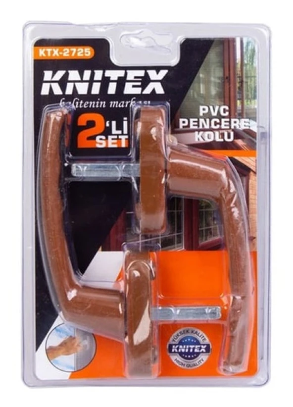Knitex Plastik Pencere Kolu 2'Lİ Kahverengi