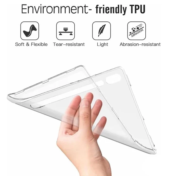 Huawei MediaPad T5 10" Kılıf Şeffaf Silikon Arka Kapak - 3