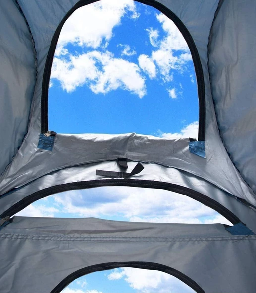 Valkyrie Kamp Outdoor WC Duş XL Giyinme Çadırı İç Astarlı 190x150x150 Fotoğraf Prova Kabini BÜYÜK BOY Mavi - 6