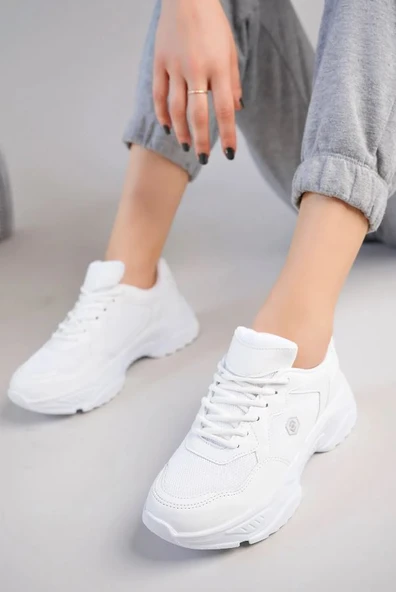 Lambırlent 9972 Kalın Taban Sneaker Unisex Spor Ayakkabı - Resim 14