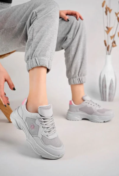 Lambırlent 9972 Kalın Taban Sneaker Unisex Spor Ayakkabı - Resim 8