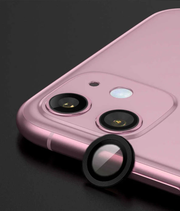 Apple iPhone 11 Kamera Lens Koruyucu Kolay Takma Aparatlı (CL-01)