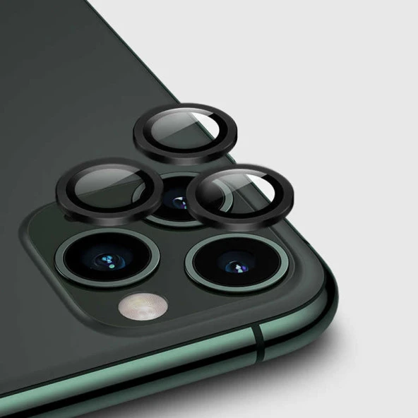 Apple iPhone 11 Pro Kamera Lens Koruyucu Kolay Takma Aparatlı (CL-01)