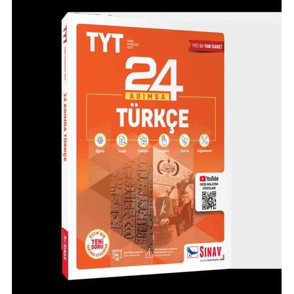 Sınav Yayınları TYT Türkçe 24 Adımda Konu Anlatımlı Soru Bankası