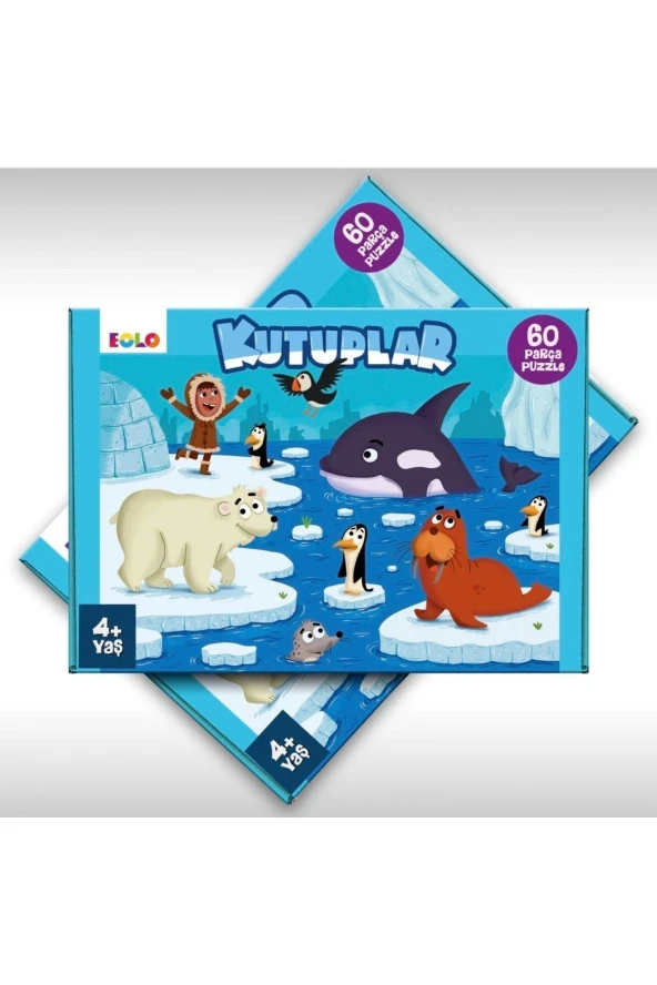 60 Parça Puzzle - Kutuplar - 2