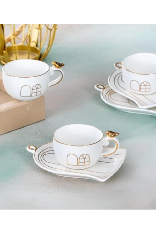 ACAR JUNE 6 LI PORSELEN KAHVE FİNCAN TAKIMI - 2