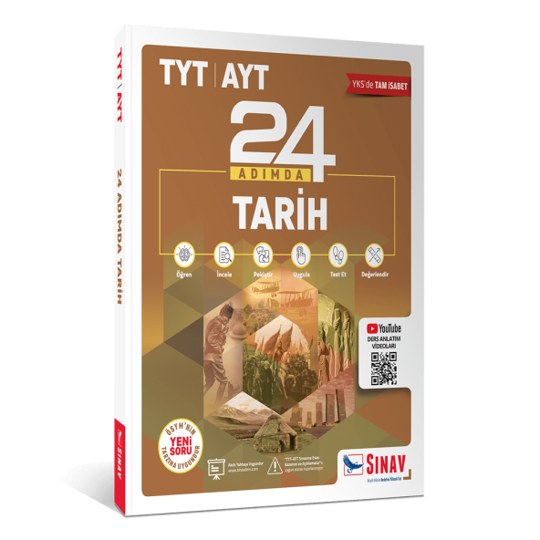 Sınav Yayınları TYT AYT Tarih 24 Adımda Konu Anlatımlı Soru Bankası