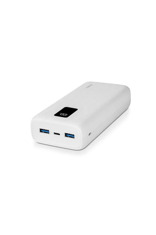 Ttec 2BB203B PowerSlim Trio LCD 20.000mAh PD 22,5W Dahili Kablolu Taşınabilir Şarj Aleti / Powerbank