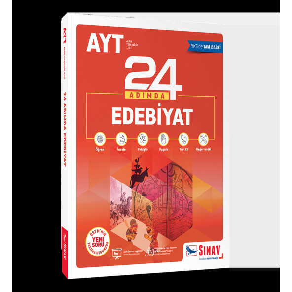 Sınav Yayınları AYT Edebiyat 24 Adımda Konu Anlatımlı Soru Bankası