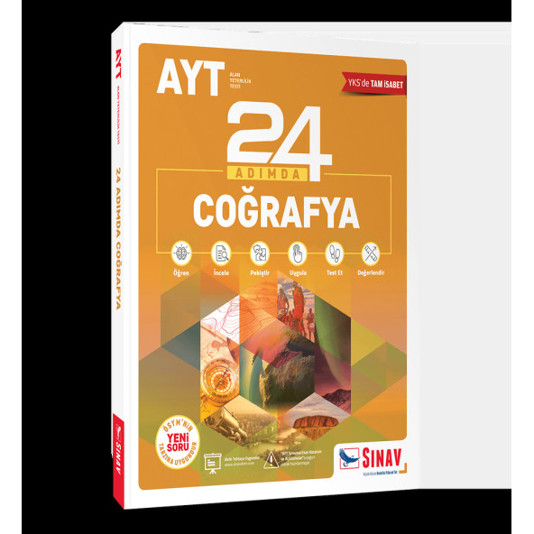 Sınav Yayınları AYT Coğrafya 24 Adımda Konu Anlatımlı Soru Bankası