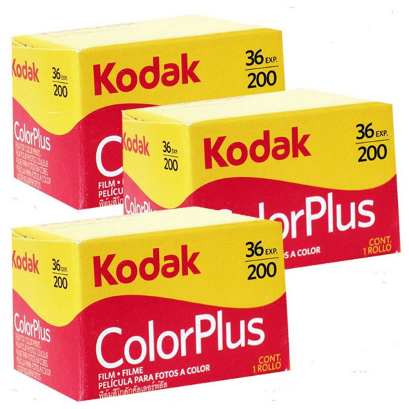 Kodak 3 Adet Color Plus 200 Asa Analog Fotoğraf Makinesi Film -SON KULLANIM:12/2025