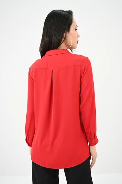 Kadın Omuz Taş Detaylı Gömlek 1687-24-1 - 12