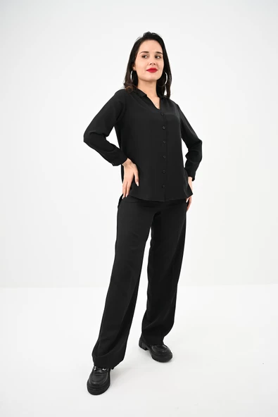 Kadın Omuz Taş Detaylı Gömlek 1687-24-1 - 3