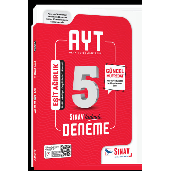 Sınav Yayınları AYT 1. Dönem Eşit Ağırlık 5 Deneme