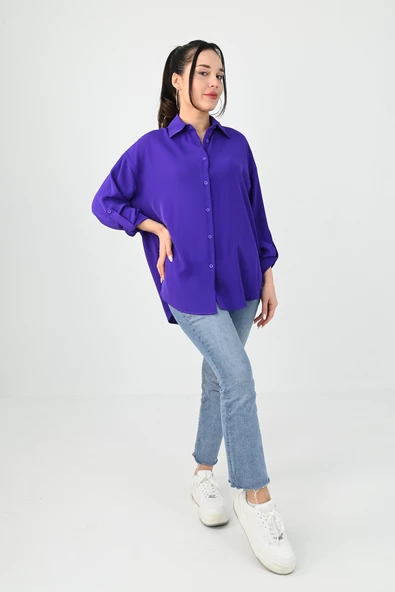 Kadın Bağlama Detaylı Gömlek 1709-1-25 - 10