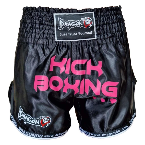 DragonDo KB247 Kick Boks Şort Pink Heart Kick Boxing Antrenman Şortu