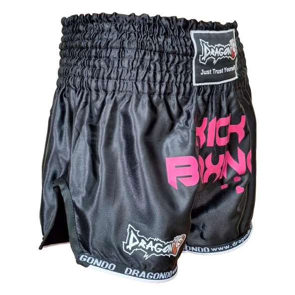 DragonDo KB247 Kick Boks Şort Pink Heart Kick Boxing Antrenman Şortu - 2