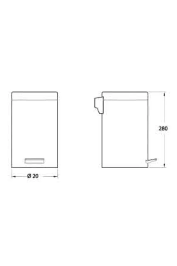 ÇÖP KOVASI PEDALLI METAL 5 LT 304 ÇK 2901 - 2