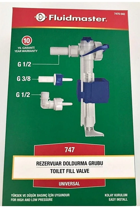 Vitra Kale Serel Creavit Bocci Uyumlu Gömme Rezervuar Doldurma Grubu / Şamandıra