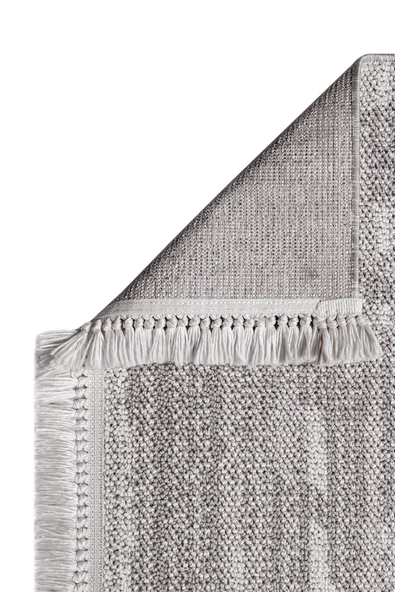 Konfor Bastia 1277 Krem Gri Yumuşak Örgü Modern Dokuma Bukle Halı - 2